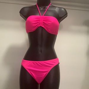 Two piece tube top bathing suit